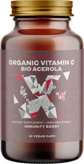 BrainMax Organic Vitamin C BIO Acerola, vitamín C z Aceroly, 60 rostlinných kapslí  Přírodní vitamín C z BIO Aceroly, 220 mg vitamínu C v jedné dávce,…