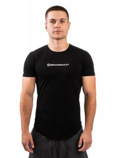 BrainMax pánské dlouhé triko, černé  Tričko s krátkým rukávem pro muže v černé barvě Velikost: M