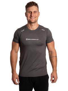 BrainMax pánské fitness triko, šedé  Sportovní tričko pro muže v šedé barvě Velikost: XL