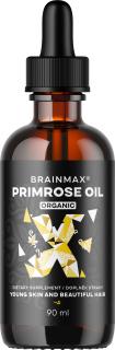 BrainMax Primrose oil BIO, pupálkový olej, 90 ml  CZ-BIO-001 certifikát / BIO olej ze semen pupálky dvouleté pro pleť a hormonální rovnováhu, doplněk…