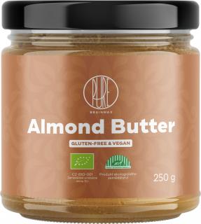BrainMax Pure Almond Spread, 100% Mandlový krém, BIO, 250 g  *CZ-BIO-001 certifikát