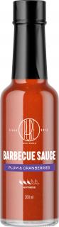 BrainMax Pure Barbecue sauce, Plum & Cranberries (barbecue omáčka, švestka a brusinky), 200 ml  Jemně pálivá omáčka se švestkami a brusinkami