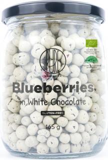 BrainMax Pure Blueberries in White Chocolate, Lyofilizované borůvky v bílé čokoládě, BIO, 165 g  *CZ-BIO-001 certifikát