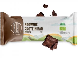BrainMax Pure Brownie Protein Bar, Proteinová tyčinka, Brownie, BIO, 60 g  Protein Bar Brownie / *CZ-BIO-001 certifikát
