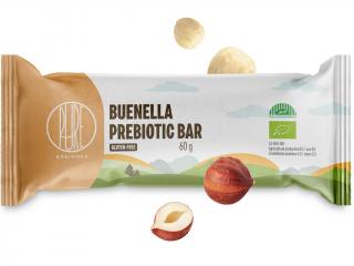 BrainMax Pure Buenella Prebiotic Bar, prebiotická tyčinka, Buenella, BIO, 60 g  *CZ-BIO-001 certifikát / tyčinka s vlákninou a lískooříškovým krémem