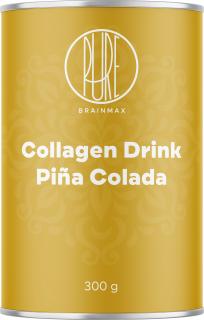 BrainMax Pure Collagen Drink, kolagen nápoj, piña colada, 300 g  Hydrolyzovaný grass-fed kolagen, přes 9000 mg na dávku!