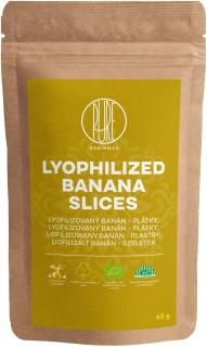 BrainMax Pure Lyophilized Banana Slices, Lyofilizovaný banán, plátky, BIO, 45 g  *CZ-BIO-001 certifikát