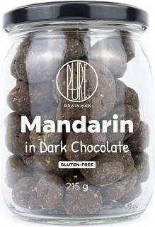 BrainMax Pure Mandarin in Dark Chocolate, Lyofilizované mandarinky v hořké čokoládě, 215 g  Mrazem sušené mandarinky obaleny ve vrstvě hořké čokolády