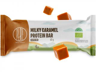 BrainMax Pure Milky Caramel Protein Bar, Proteinová tyčinka, Mléčný karamel, BIO, 60 g  *CZ-BIO-001 certifikát / Protein Bar Milky Caramel