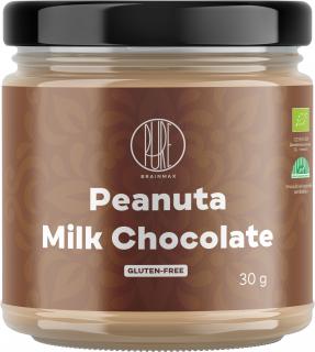 BrainMax Pure Peanuta, Arašídový krém s mléčnou čokoládou, BIO, 30 g  *CZ-BIO-001 certifikát