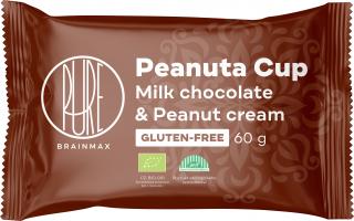 BrainMax Pure Peanuta Cup, Čoko košíček s arašídovým krémem, BIO, 60 g  *CZ-BIO-001 certifikát / Košíček s mléčnou čokoládou a burákovým máslem