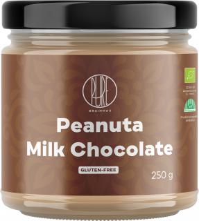 BrainMax Pure Peanuta Milk Chocolate, Arašídový krém s mléčnou čokoládou, BIO, 250 g  *CZ-BIO-001 certifikát