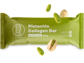 BrainMax Pure Pistachio Collagen Bar, Kolagenová tyčinka, příchuť pistácie, 60 g  Tyčinka z grass-fed kolagenu s příchutí pistácie