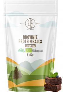 BrainMax Pure Protein Balls Brownie, Proteinové kuličky, Brownie, BIO, 8 ks  Proteinové kuličky s lyofilizovanými borůvkami