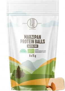 BrainMax Pure Protein Balls Marzipan, Proteinové kuličky, Marcipán, BIO, 8 ks  *CZ-BIO-001 certifikát