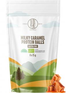 BrainMax Pure Protein Balls Milky Caramel, Proteinové kuličky, Mléčný karamel, BIO, 8 ks  *CZ-BIO-001 certifikát
