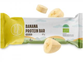 BrainMax Pure Protein Bar, Proteinová tyčinka, Banán, BIO, 60 g  *CZ-BIO-001 certifikát