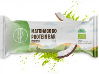 BrainMax Pure Protein Bar, Proteinová tyčinka, MatchaCoco, BIO, 60 g  *CZ-BIO-001 certifikát