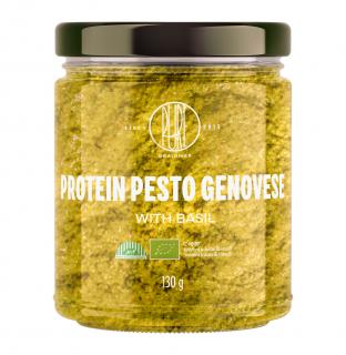 BrainMax Pure Protein Pesto Genovese, bazalkové pesto, 130 g, BIO  Pesto z bazalky s extra panenským olivovým olejem a piniovými oříšky / *CZ-BIO-001…