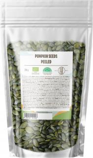 BrainMax Pure Pumpkin Seeds Peeled, Dýňová semínka BIO, 250g  *CZ-BIO-001 certifikát