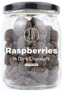 BrainMax Pure Raspberries in Dark Chocolate, Lyofilizované maliny v hořké čokoládě, 185 g  Mrazem sušené maliny obaleny vrstvou hořké čokolády
