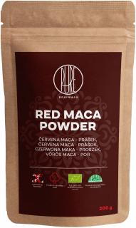 BrainMax Pure Red Maca Powder, Maca červená BIO prášek, 200 g  *CZ-BIO-001 certifikát