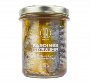 BrainMax Pure Sardinky v extra panenském olivovém oleji, 195 g