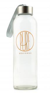 BrainMax Pure Skleněná láhev v termo obalu, 530 ml