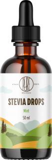 BrainMax Pure Stevia drops, Stévie kapky, různé druhy, 50 ml  Tekuté sladidlo s nulovým glykemickým indexem, bez kalorií, náhražka cukru Příchuť: Máta