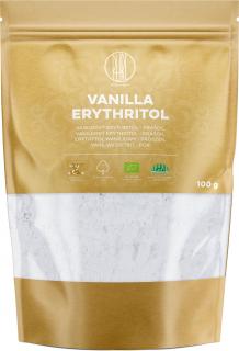 BrainMax Pure Vanilla Erythritol, Erythritol Vanilka, moučka, BIO, 100 g  *CZ-BIO-001 certifikát