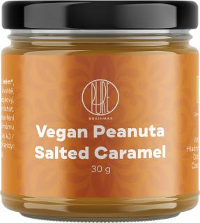 BrainMax Pure Vegan Peanuta Salted Caramel, Arašídový krém se slaným karamelem BIO, 30 g  *CZ-BIO-001 certifikát