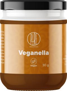 BrainMax Pure Veganella, Lískooříškový krém s mléčnou čokoládou, 30 g  Veganský krém z lískových oříšků s bílou čokoládou