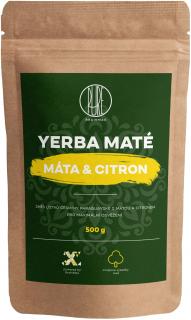 BrainMax Pure Yerba Maté, Máta & Citrón, 500 g  Směs kvalitní brazilské yerby obohacené o lístky máty, citron a kousky citronové trávy
