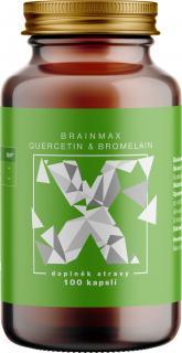 BrainMax Quercetin & Bromelain, Kvercetin a Bromelain, 100 rostlinných kapslí  Doplněk stravy