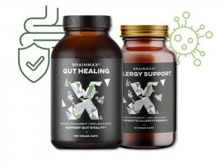 BrainMax sada Allergy Complex  Sada pro komplexní podporu dýchacích cest, střev a celkového zdraví.