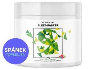 BrainMax Sleep Faster, GABA UPGRADE! 450 g  Komplex 8 přírodních látek, podpoří rychlejší usínání a kvalitní spánek, nově s příchutí lesního ovoce, 30…