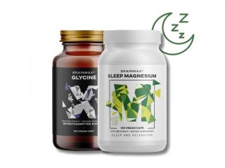 BrainMax Sleep magnesium + BrainMax Glycin 975 mg, 100 rostlinných kapslí  Doplněk stravy