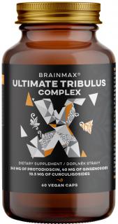 BrainMax Ultimate Tribulus Complex, 60 rostlinných kapslí  Kombinace 5 standardizovaných extraktů s vysokým obsahem aktivních látek, 30 dávek, doplněk…