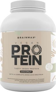 BrainMax Vegan protein, Kokos, 1000 g  24 g bílkovin, 5,29 g BCAA, Kompletní Amino spektrum, Slazeno stévií