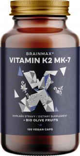 BrainMax Vitamin K2 jako MK7 all-trans K2VITAL®DELTA 150 mcg, 100 rostlinných kapslí  Nejlépe vstřebatelná a využitelná patentovaná forma vitamínu K2…