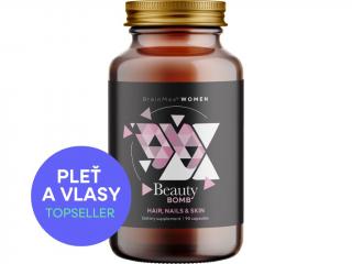 BrainMax Women Beauty Bomb, vlasy, nehty, pleť,  90 rostlinných kapslí  Doplněk stravy