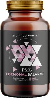 BrainMax Women PMS Hormonal Balance, 90 rostlinných kapslí  Vědecky ověřený komplex pro hormonální rovnováhu u žen, 30 dávek, doplněk stravy