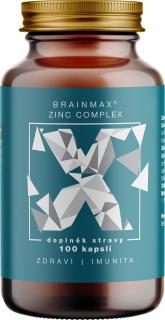 BrainMax Zinc Complex, Zinek, Selen, Měď a Kurkuma, 100 rostlinných kapslí  Doplněk stravy