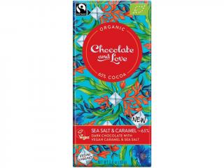 C&L Bio čokoláda Sea Salt & Vegan Caramel, 80g  *CH-BIO-006 certifikát