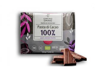 Cacao Crudo Raw Hořká čokoláda 100%, BIO, 30 g  *IT-BIO-006 certifikát