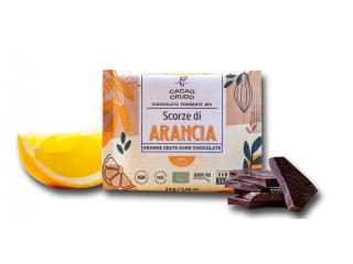 Cacao Crudo Raw Hořká čokoláda s pomerančovou kůrou, BIO, 30 g  *IT-BIO-006 certifikát