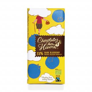Chocolates from Heaven - BIO hořká čokoláda s borůvkami 72%, 100g  *CZ-BIO-001 certifikát
