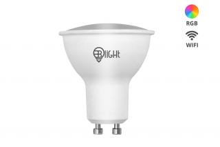 Chytrá žárovka BrainLight LED, závit GU10, 5,5 W, WiFi, APP, stmívatelná, barevná  Chytrá LED žárovka s několika nastavitelnými světelnými režimy