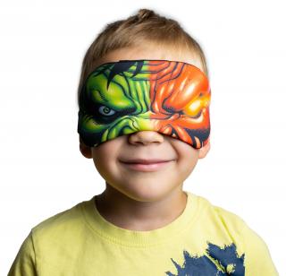 Dětské masky na spaní  Pohodlná dětská maska na spaní s motivy oblíbených pohádkových postav. Barva: Hulk