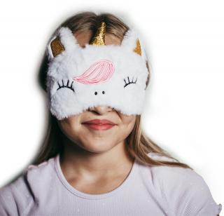Dětské masky na spaní  Pohodlná dětská maska na spaní s motivy oblíbených pohádkových postav. Barva: Jednorožec